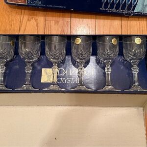 Davinci Crystal Champagne Flutes - Elegant Clear Glass Set-NEW IN BOX!